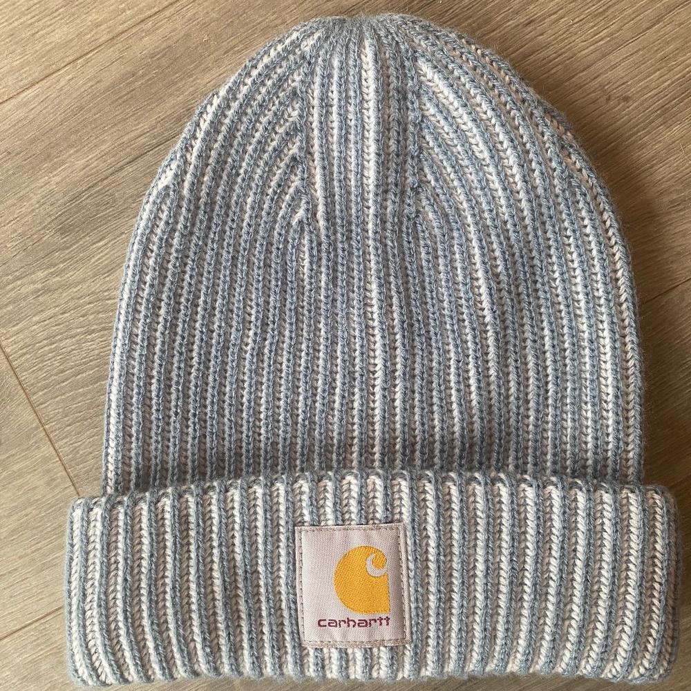Carhartt knit hat blue & white o/s